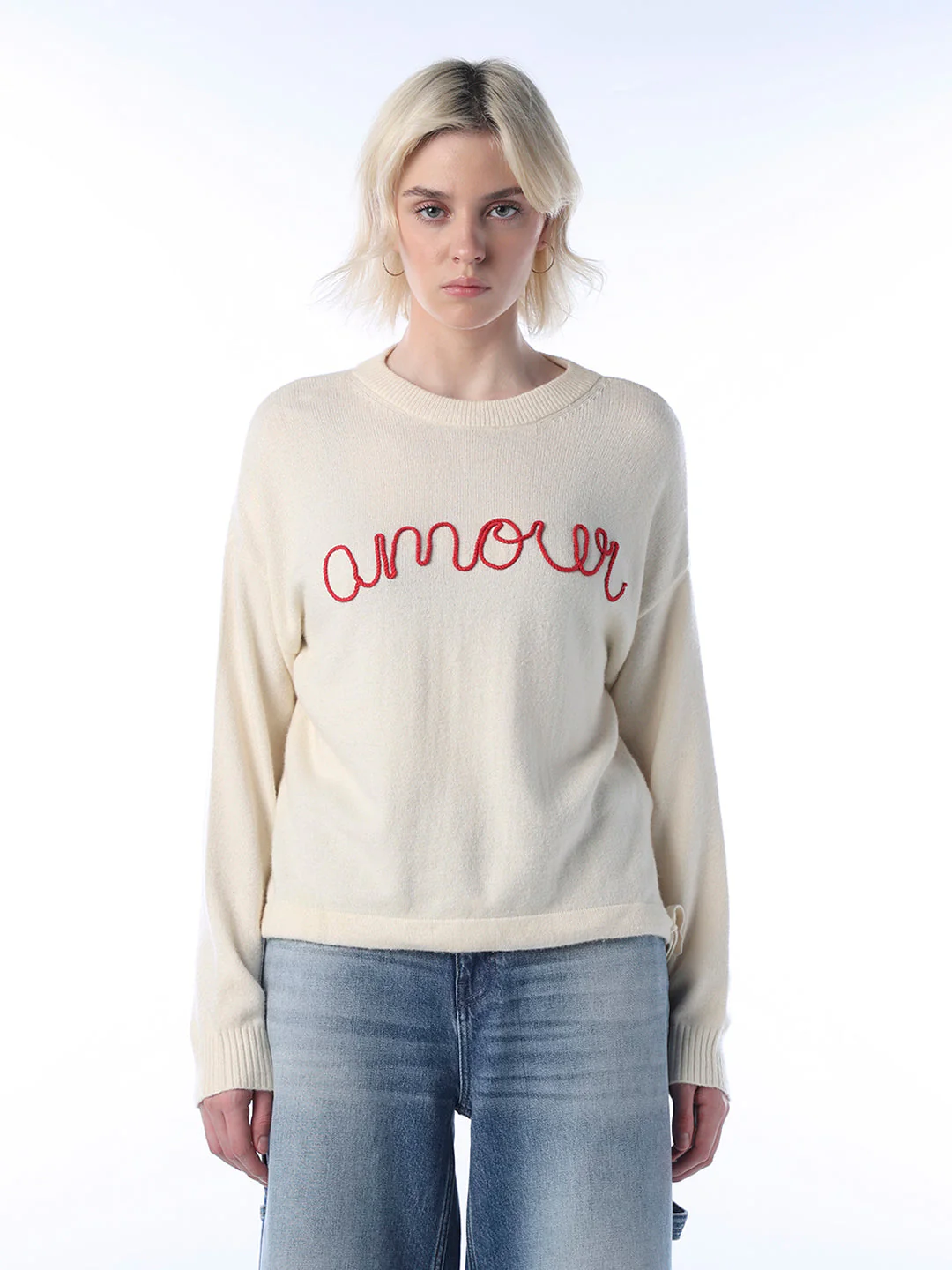 Text Embroidered Pullover - Image 3
