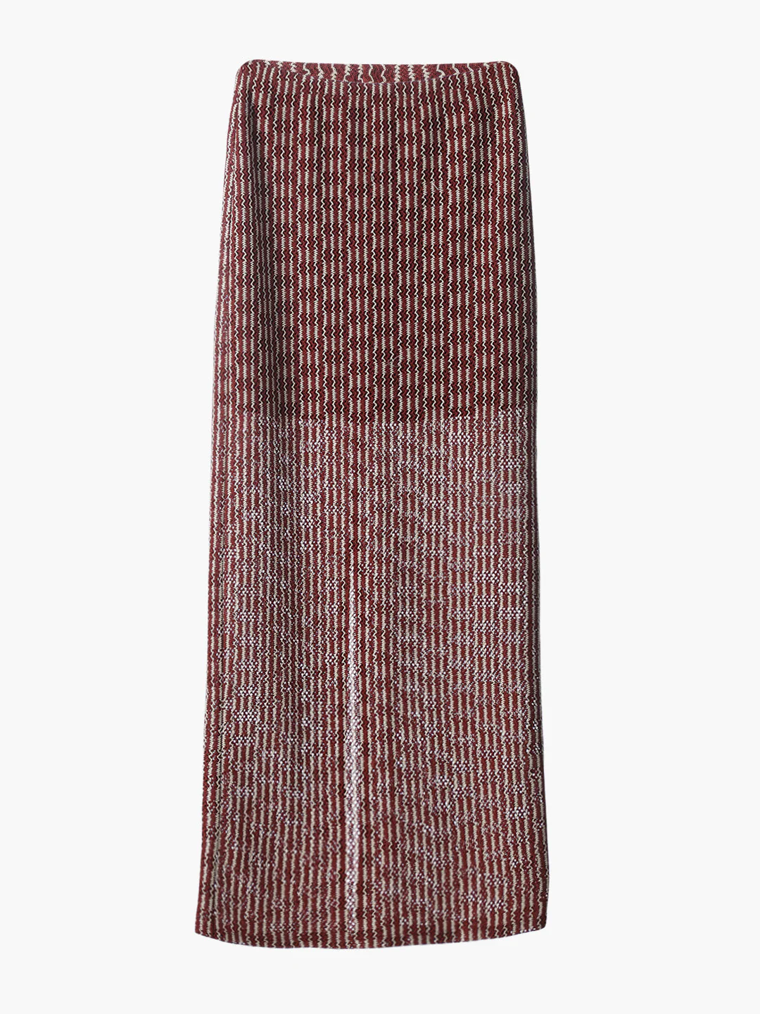 Red Knitted Long Skirt - Image 7