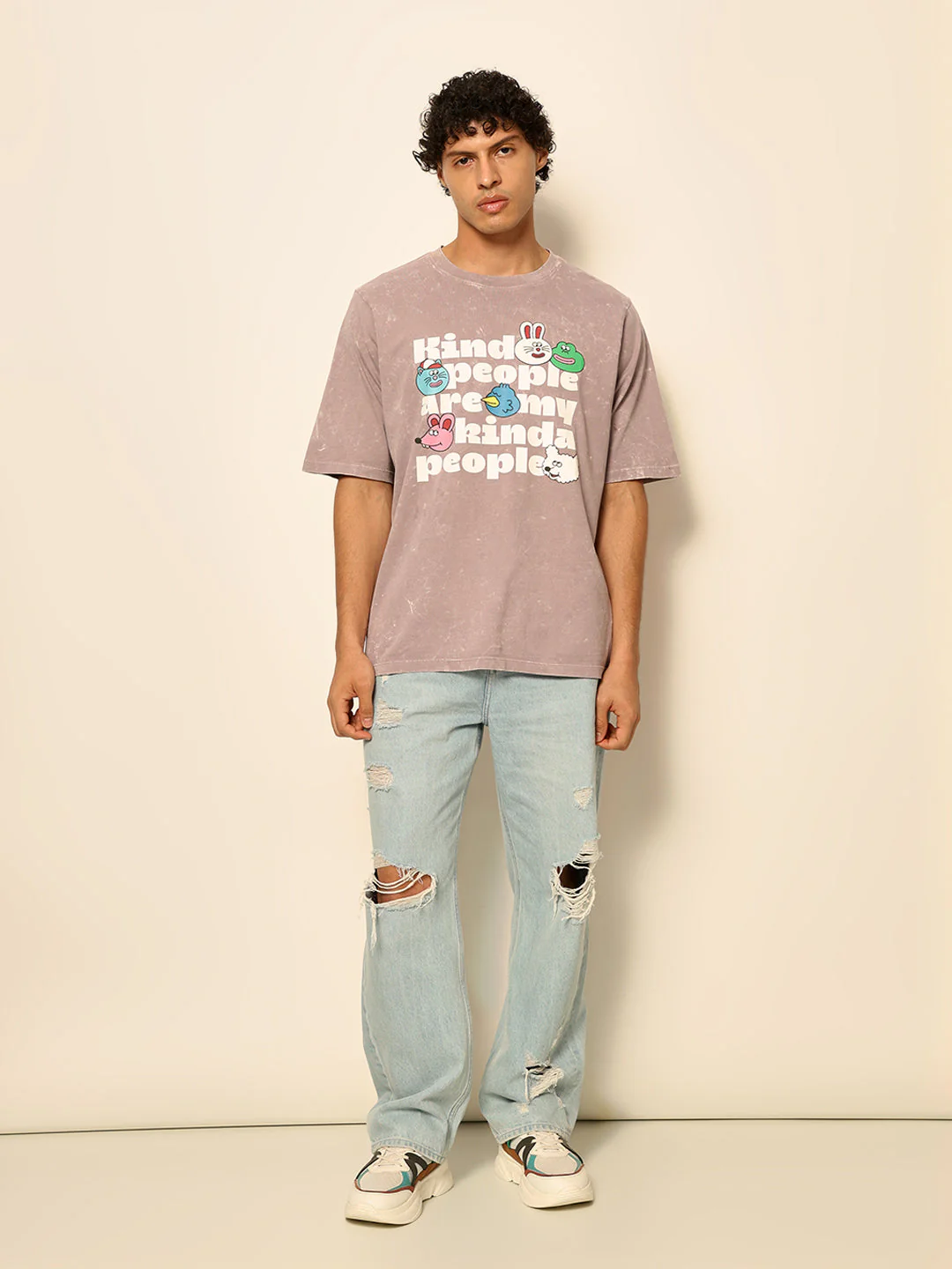 Dirty Pote Grey Printed Unisex Oversized T-shirt - Image 6