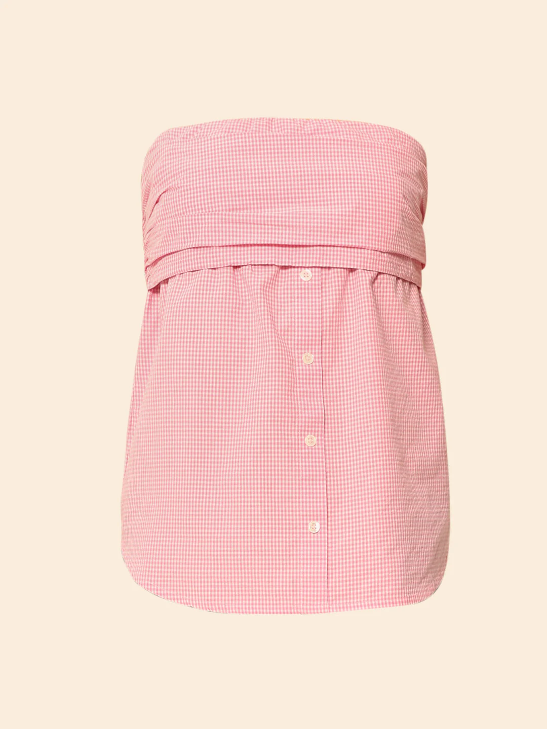Dirty Pote Pink Check Tube Top - Image 7