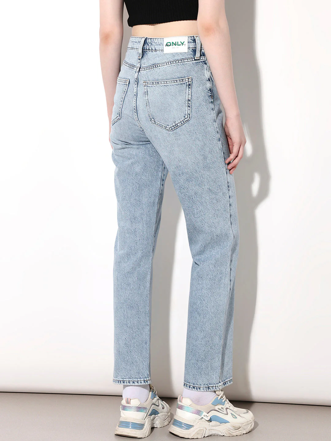 Light Blue High Rise Straight Fit Jeans - Image 5