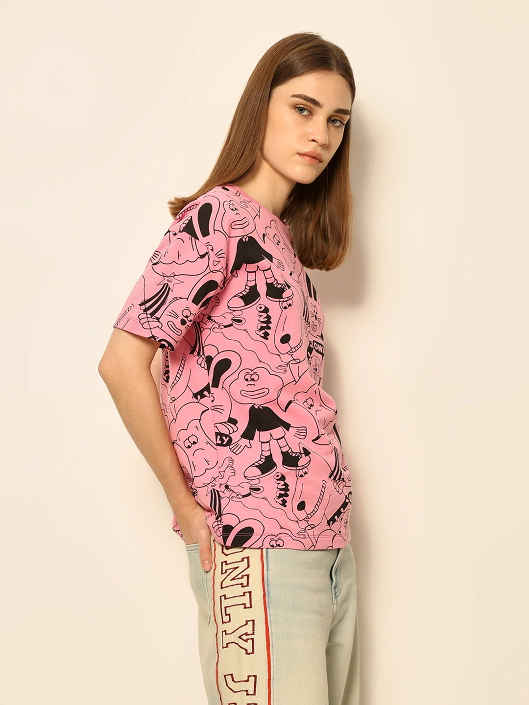Dirty Pote Pink Printed Cotton T-shirt - Image 5