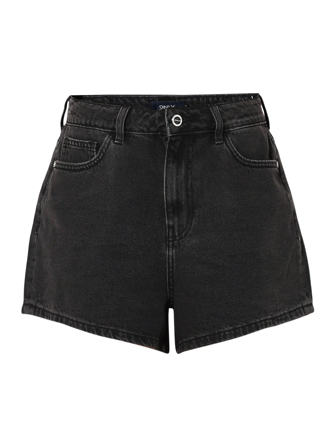 Black High Rise Denim Shorts - Image 6