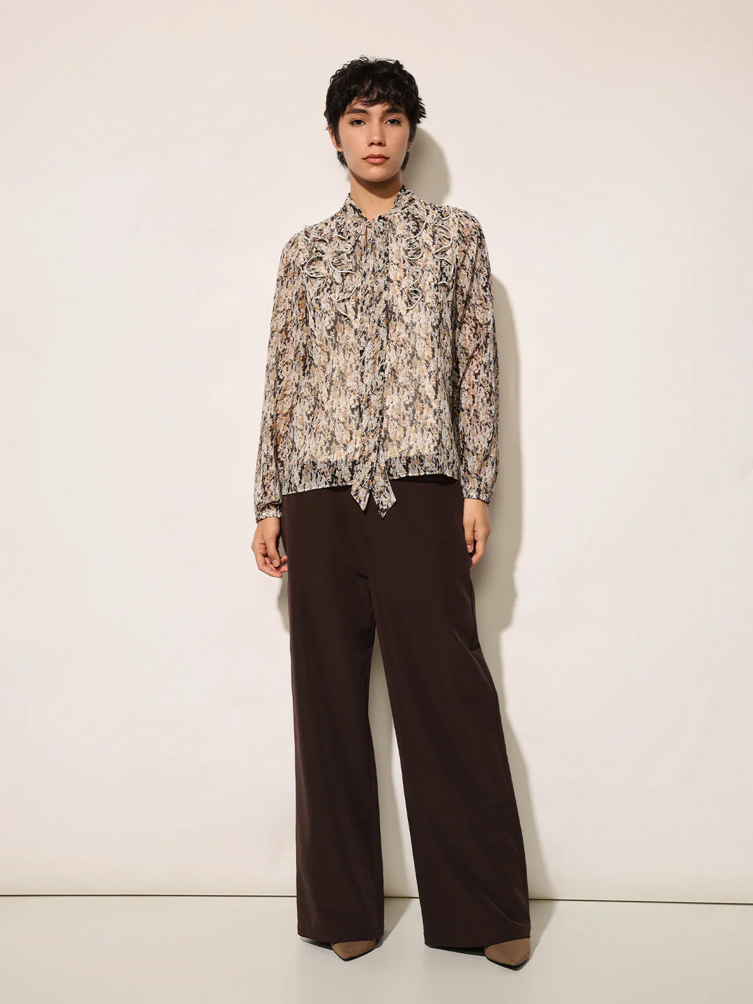 Brown Printed Top - Image 2