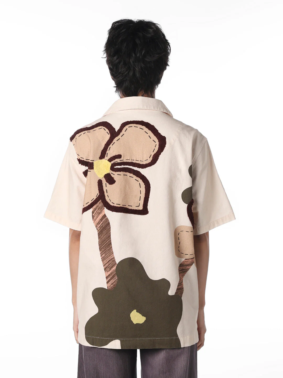Beige Printed Cotton Shirt - Image 7