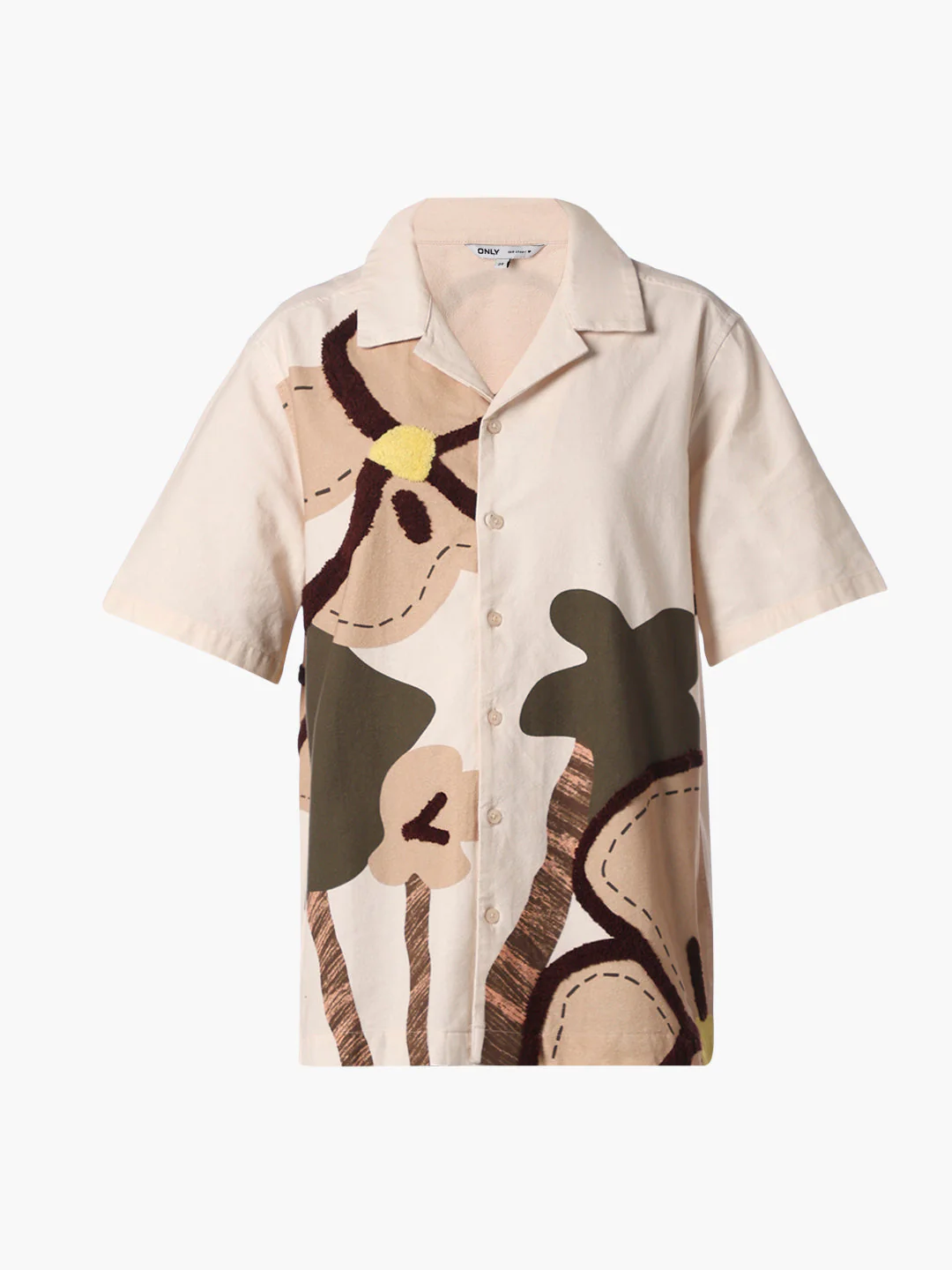 Beige Printed Cotton Shirt - Image 8