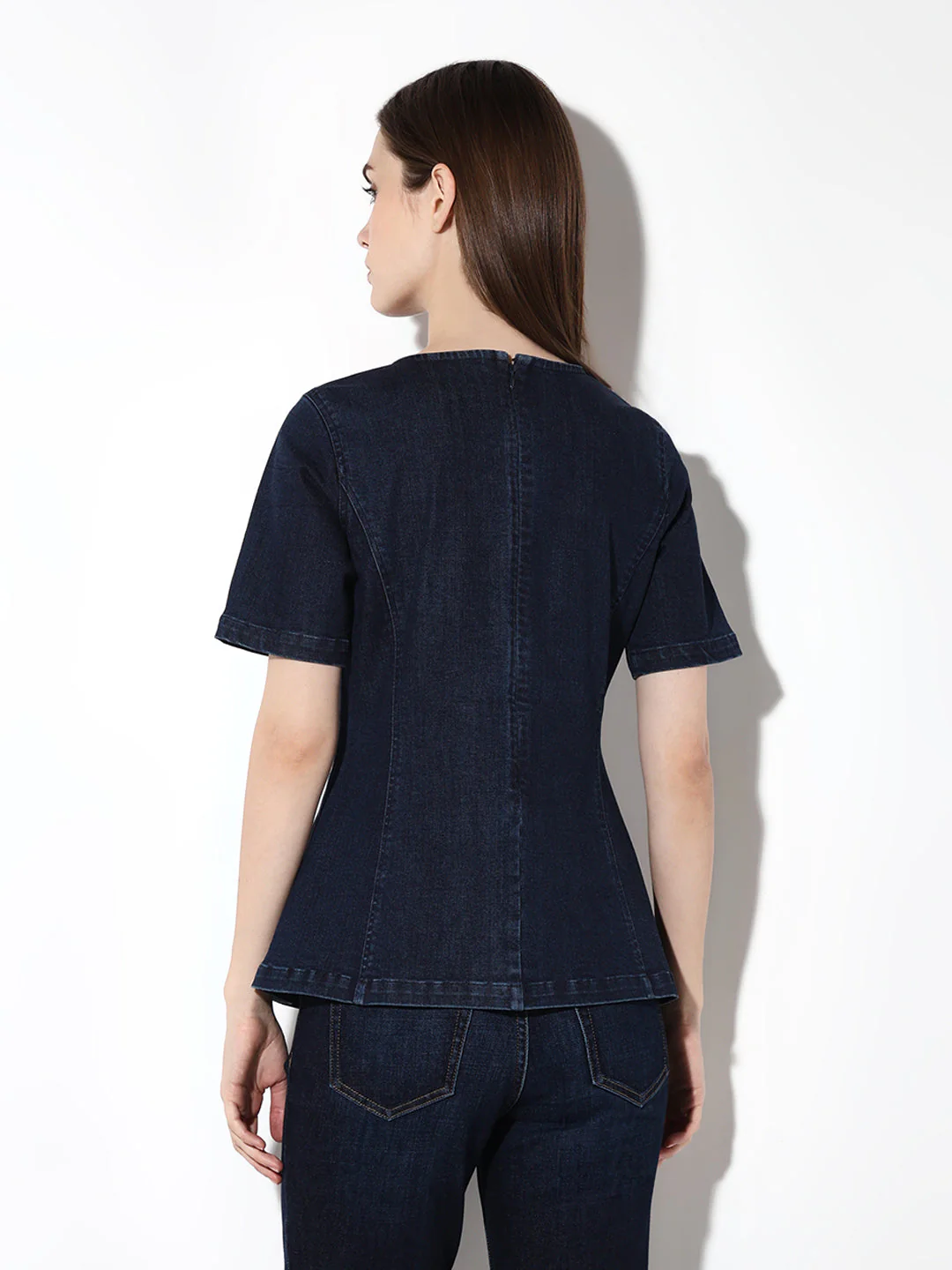 Dark Blue Denim Top - Image 6