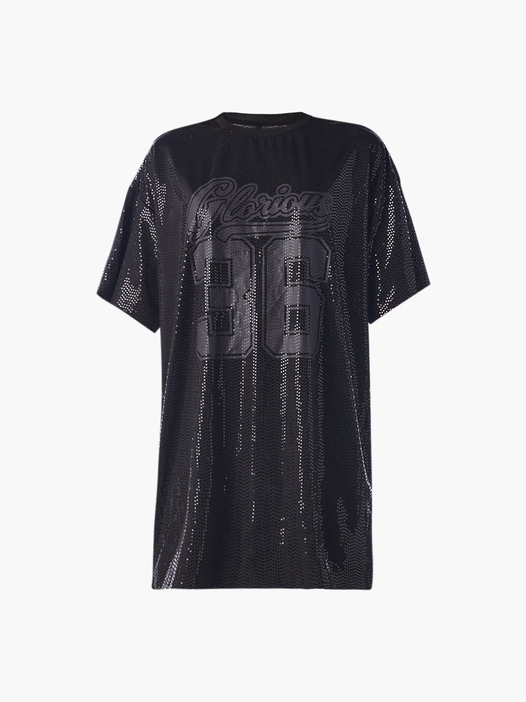 Rhinestone Detail T-Shirt Dress - Image 7