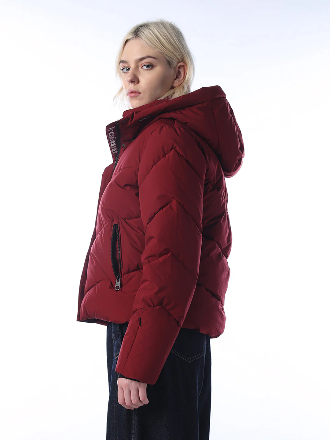 High Neck Hooded Puffer Jacket - Image 6