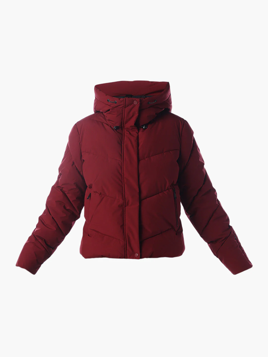 High Neck Hooded Puffer Jacket - Image 8