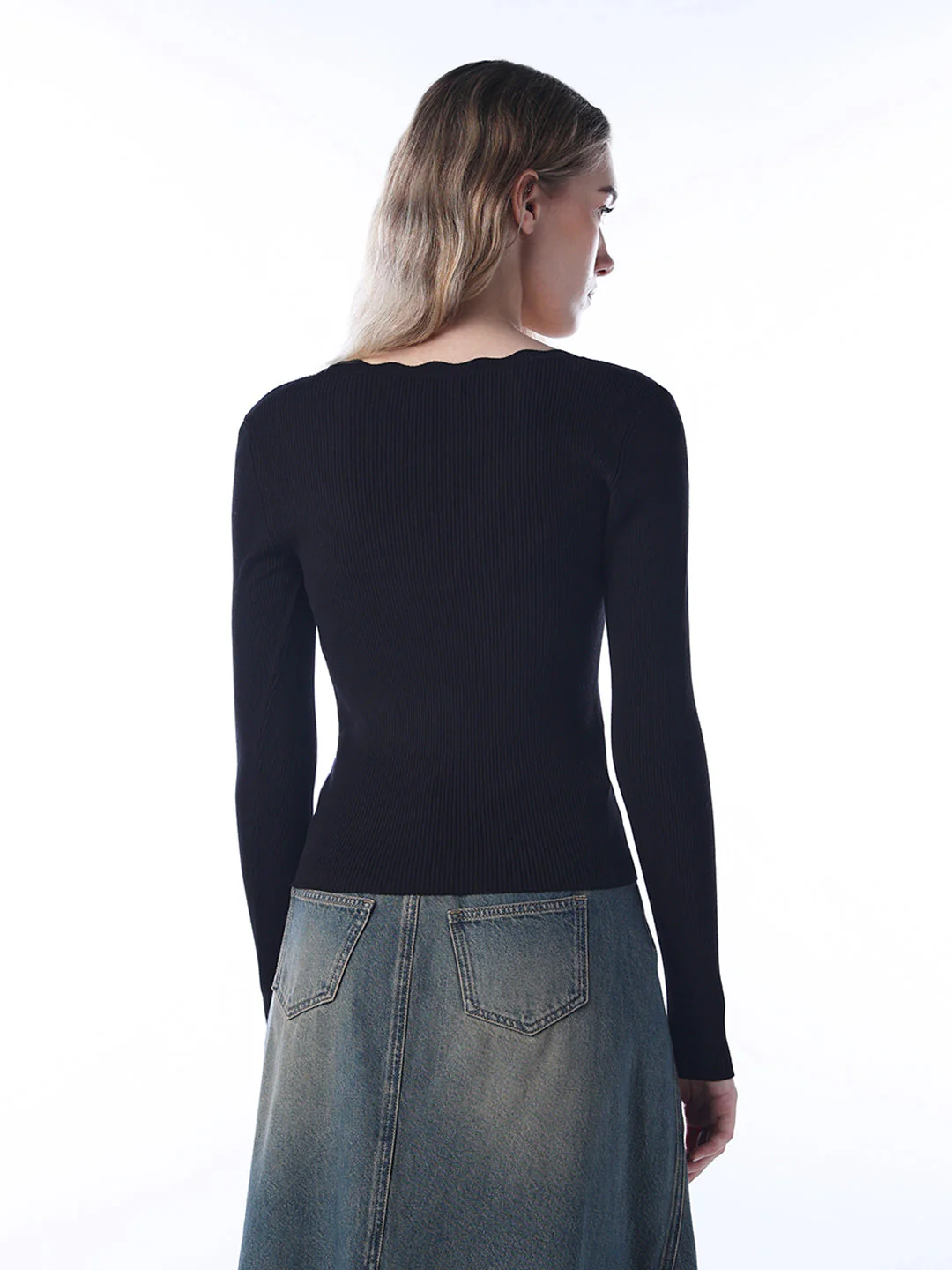 Scallop U-Neck Pullover - Image 6