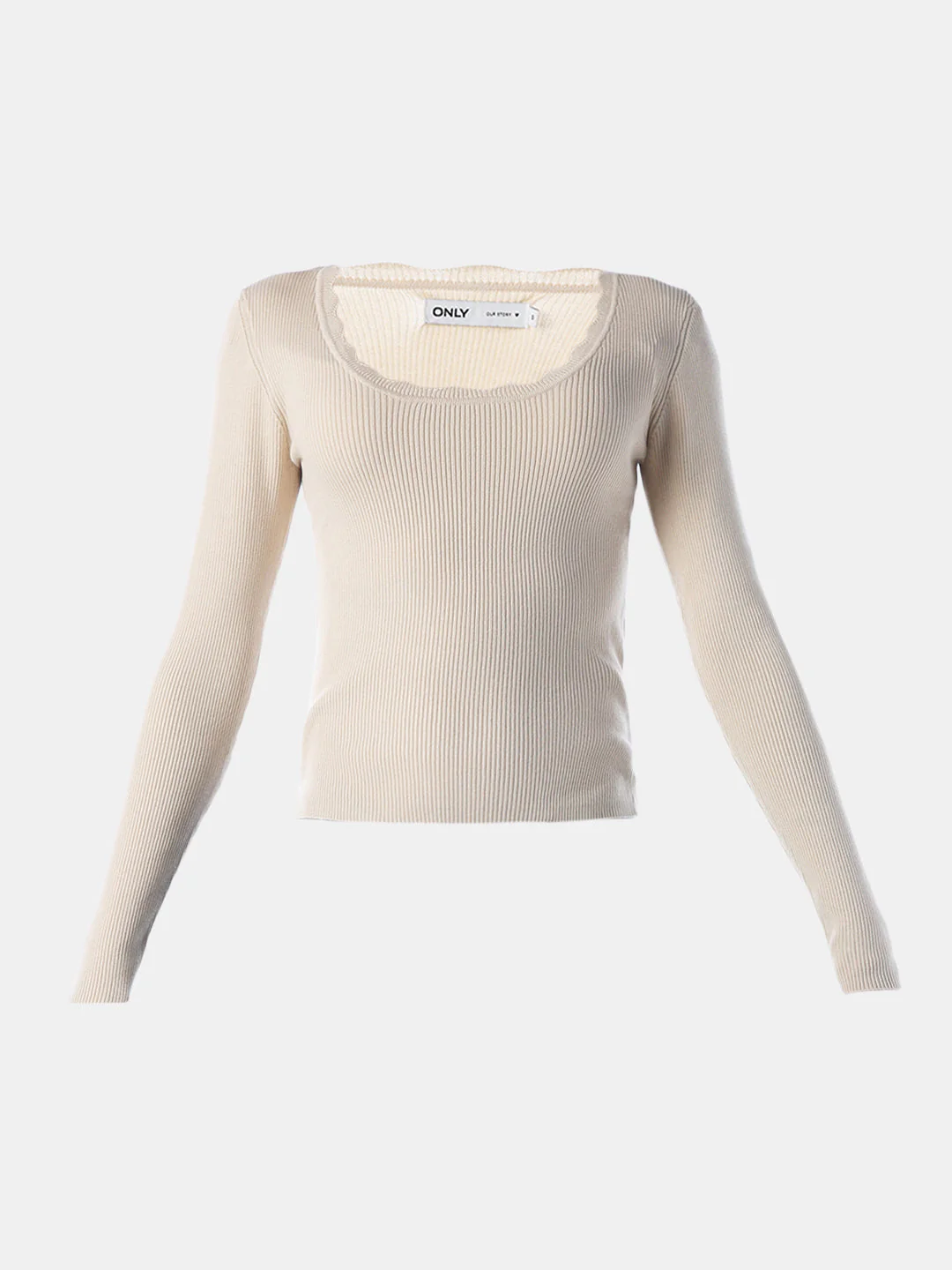 Scallop Neck Knitted Pullover - Image 7