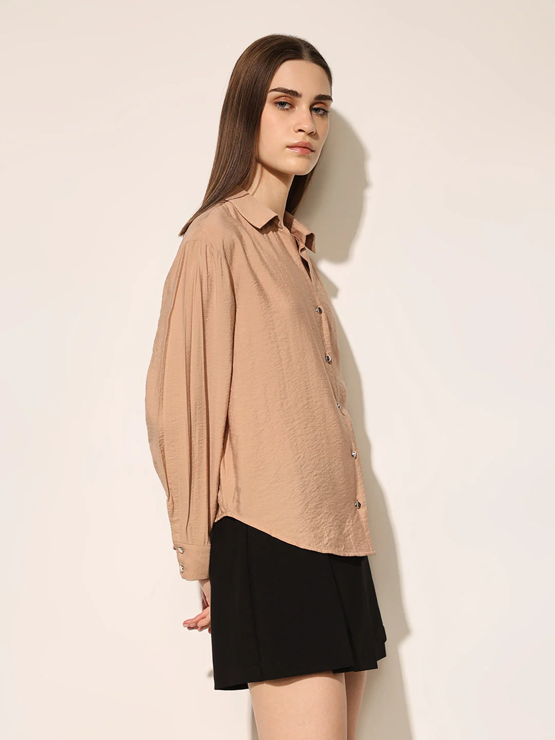 Brown V-Neck Shirt - Image 5