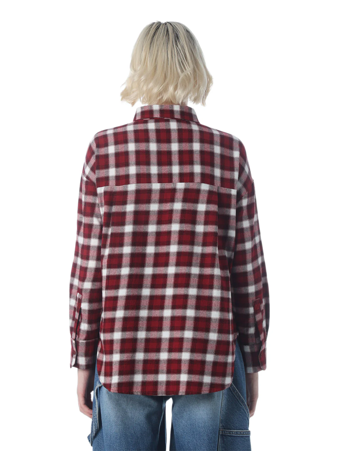 Maroon Check Cotton Shirt - Image 6
