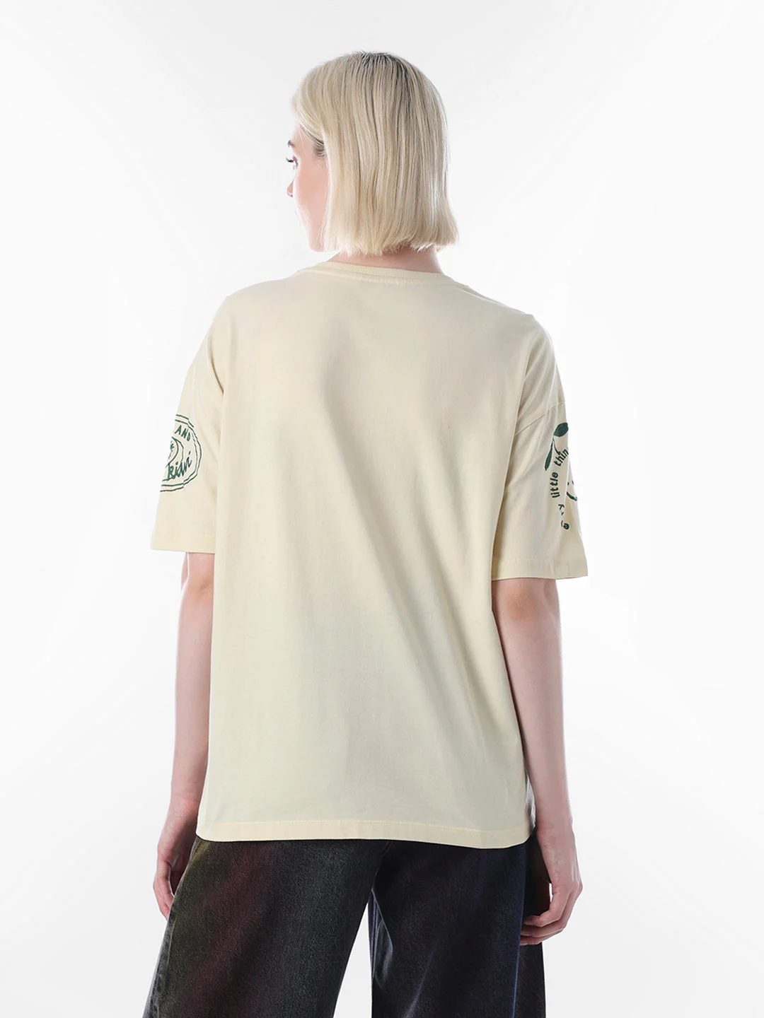 Yellow Printed Cotton T-shirt - Image 6