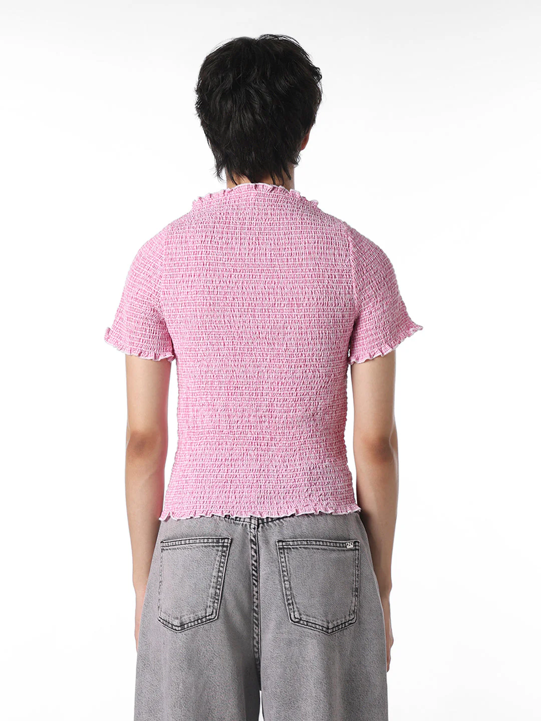Pink Smocked Fitted Top - Image 6