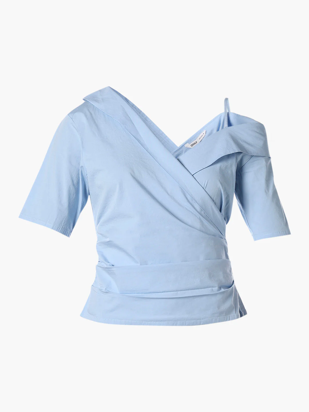 Blue Asymmetric Wrap Top - Image 7