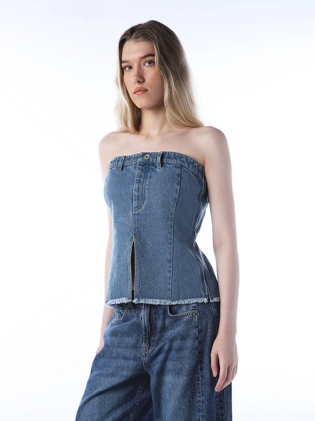 Denim Bandeau Top - Image 5