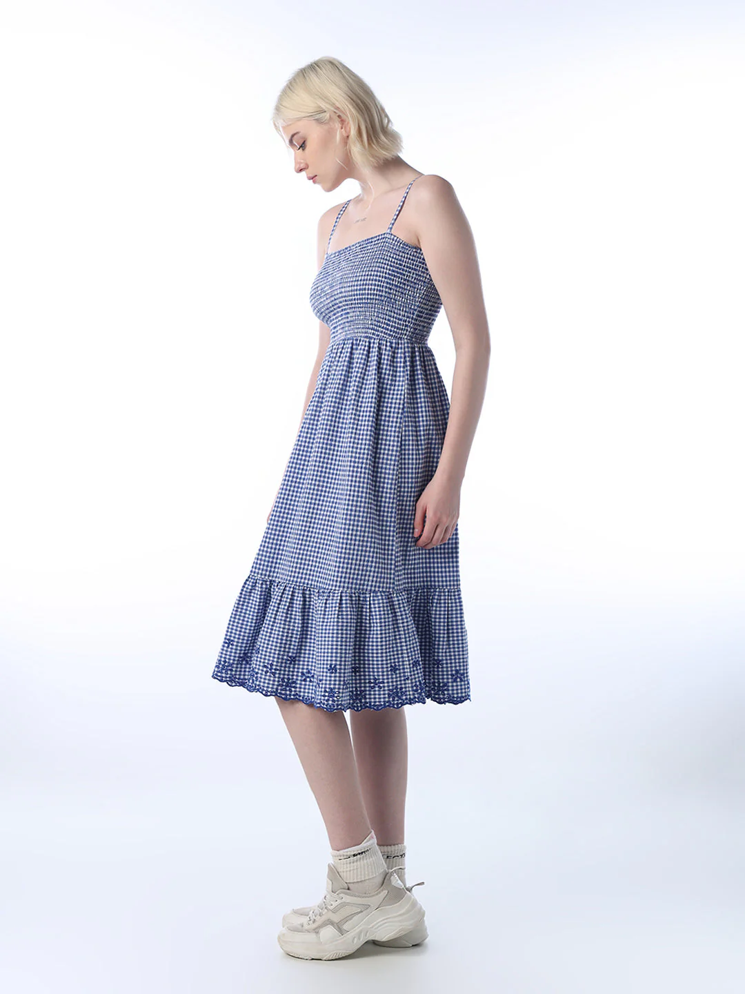 Smocked Strappy Dress - Image 4