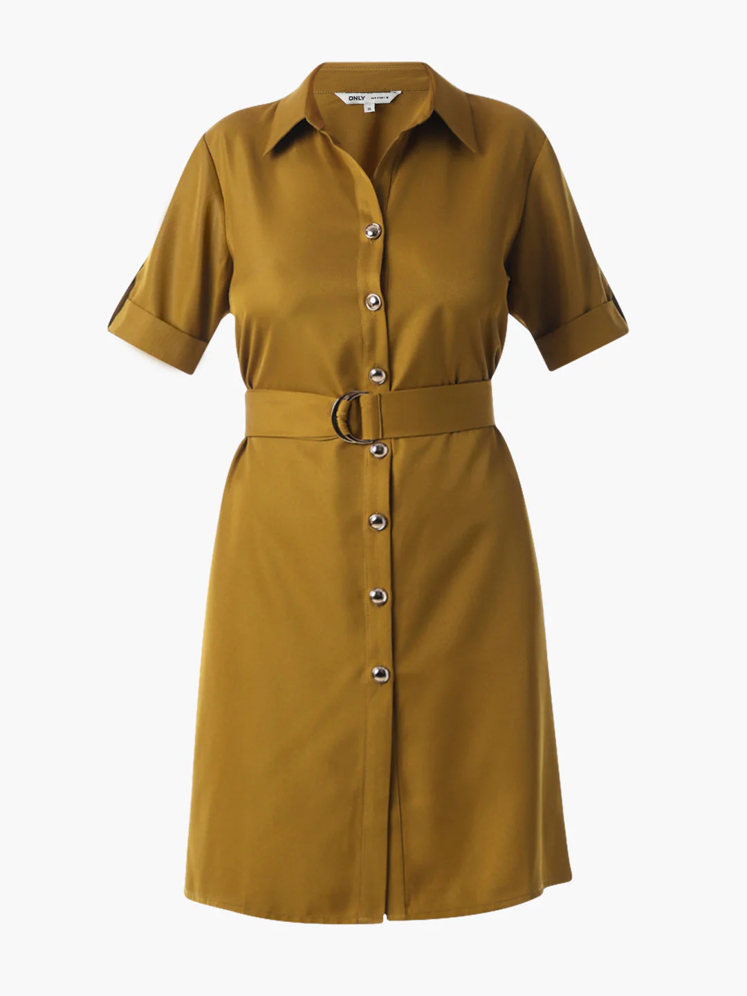 Mustard Belted Shirt Dress - Image 7