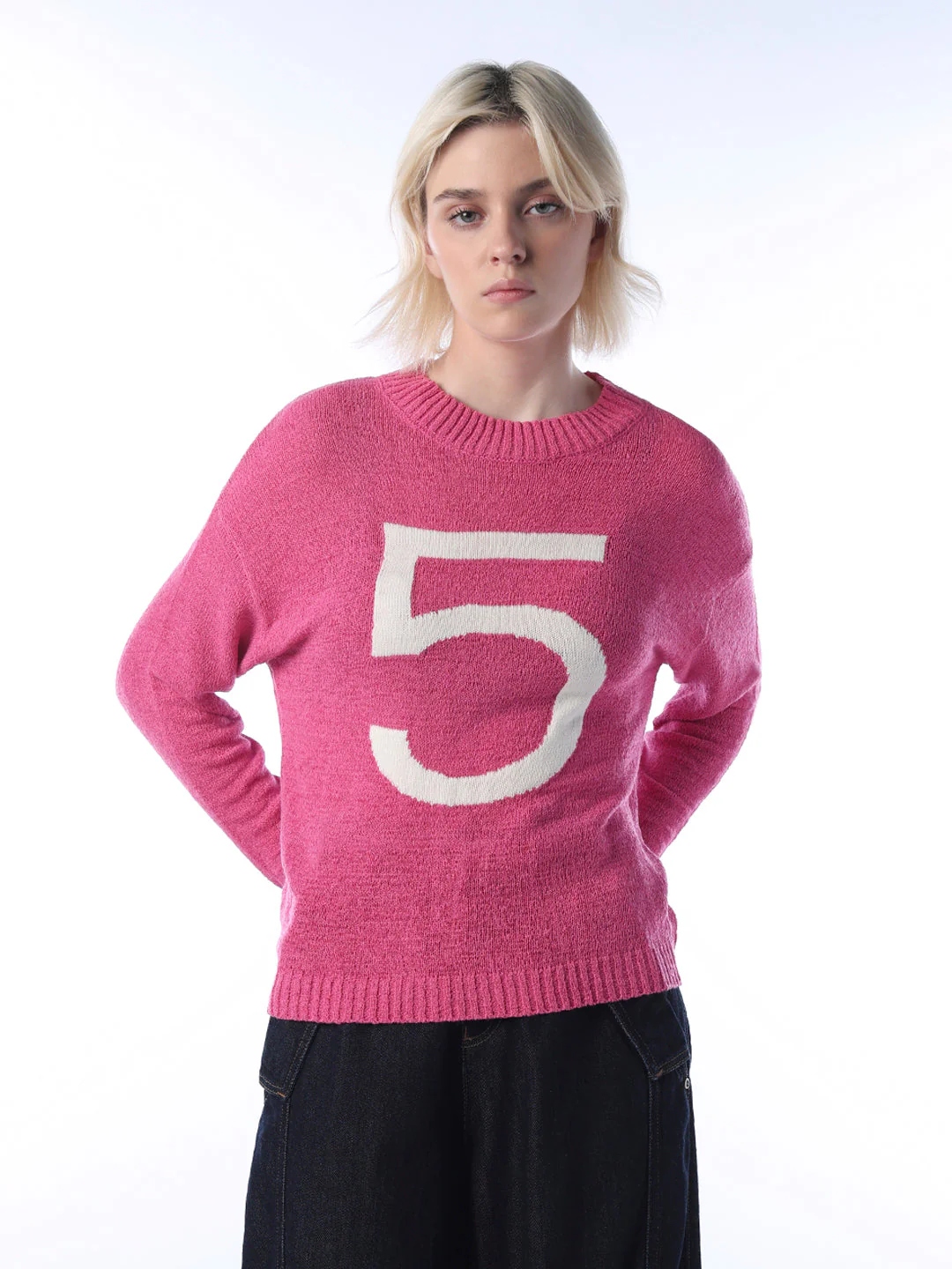 Pink Knitted Sweater - Image 3