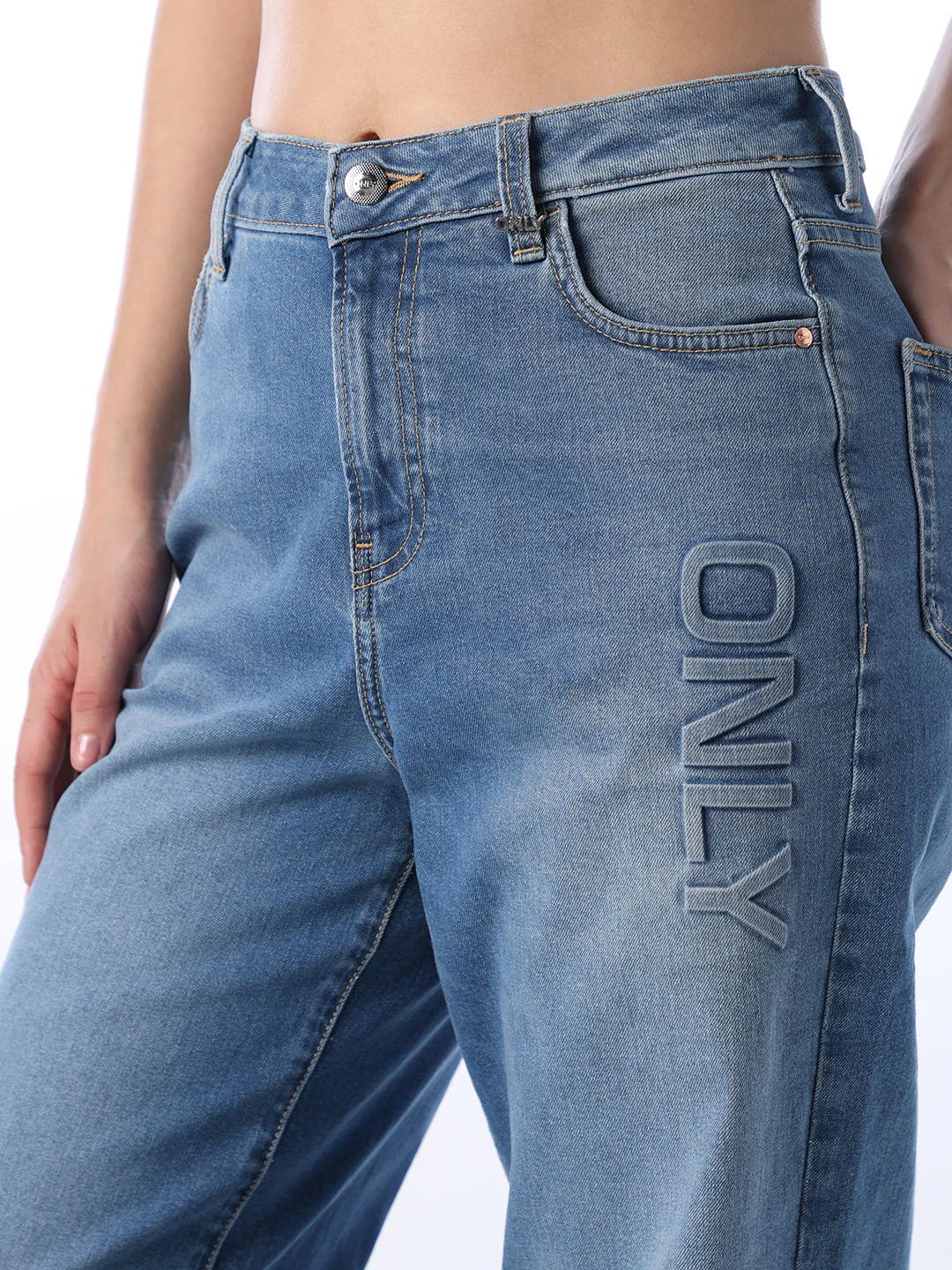 Logo Detail Straight Fit Jeans - Image 3