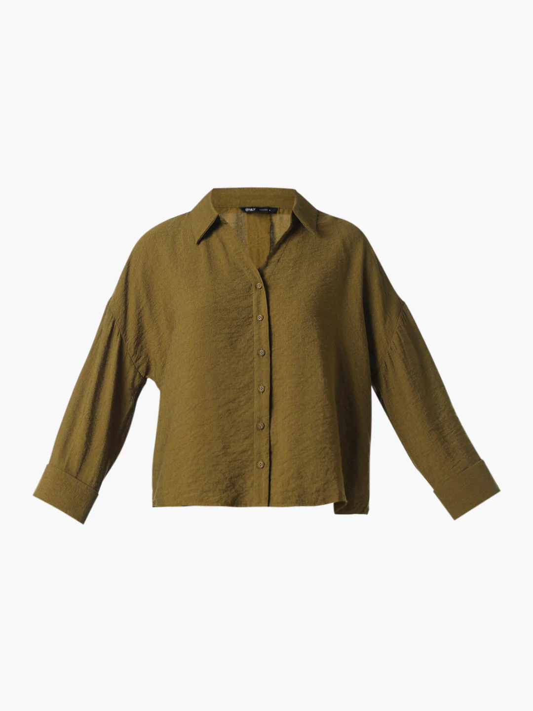 Olive Drop Shoulder Shirt - Image 7