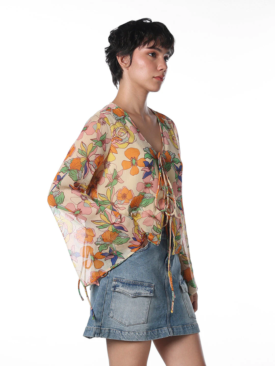 Multi-Colour Floral Top - Image 5
