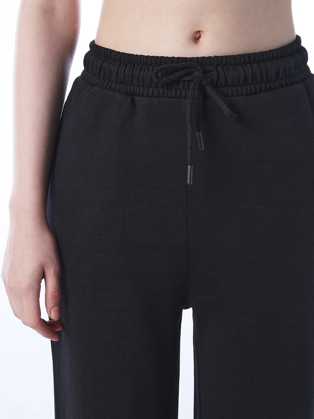 Flared Cotton Sweatpants - Black - Image 3