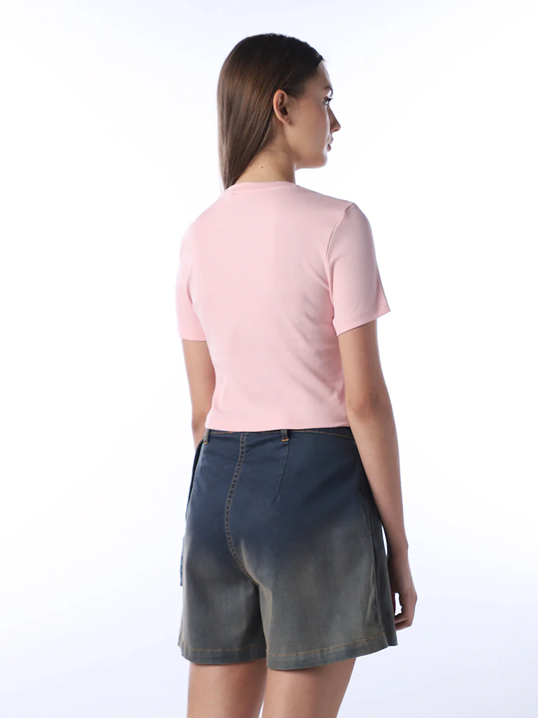 Slim Fit O-Neck T-shirt - Pink - Image 6