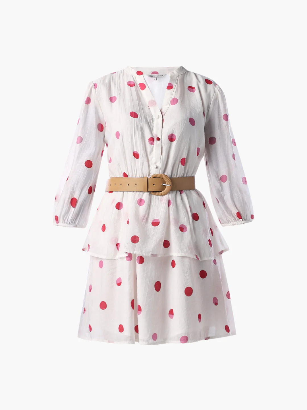 Polka Dot Tiered Mini Dress - Image 7