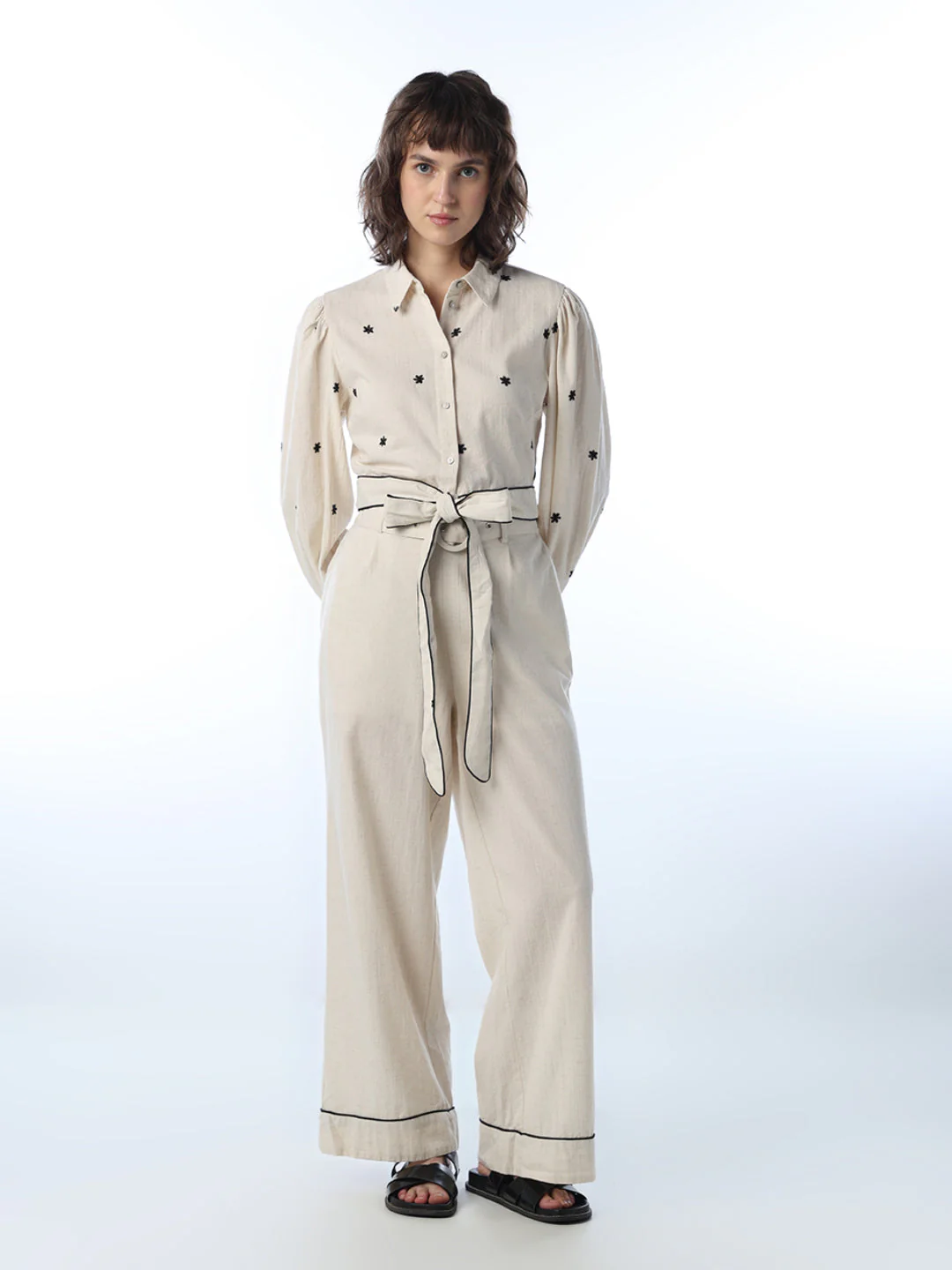Cropped Embroidered Shirt - Image 2