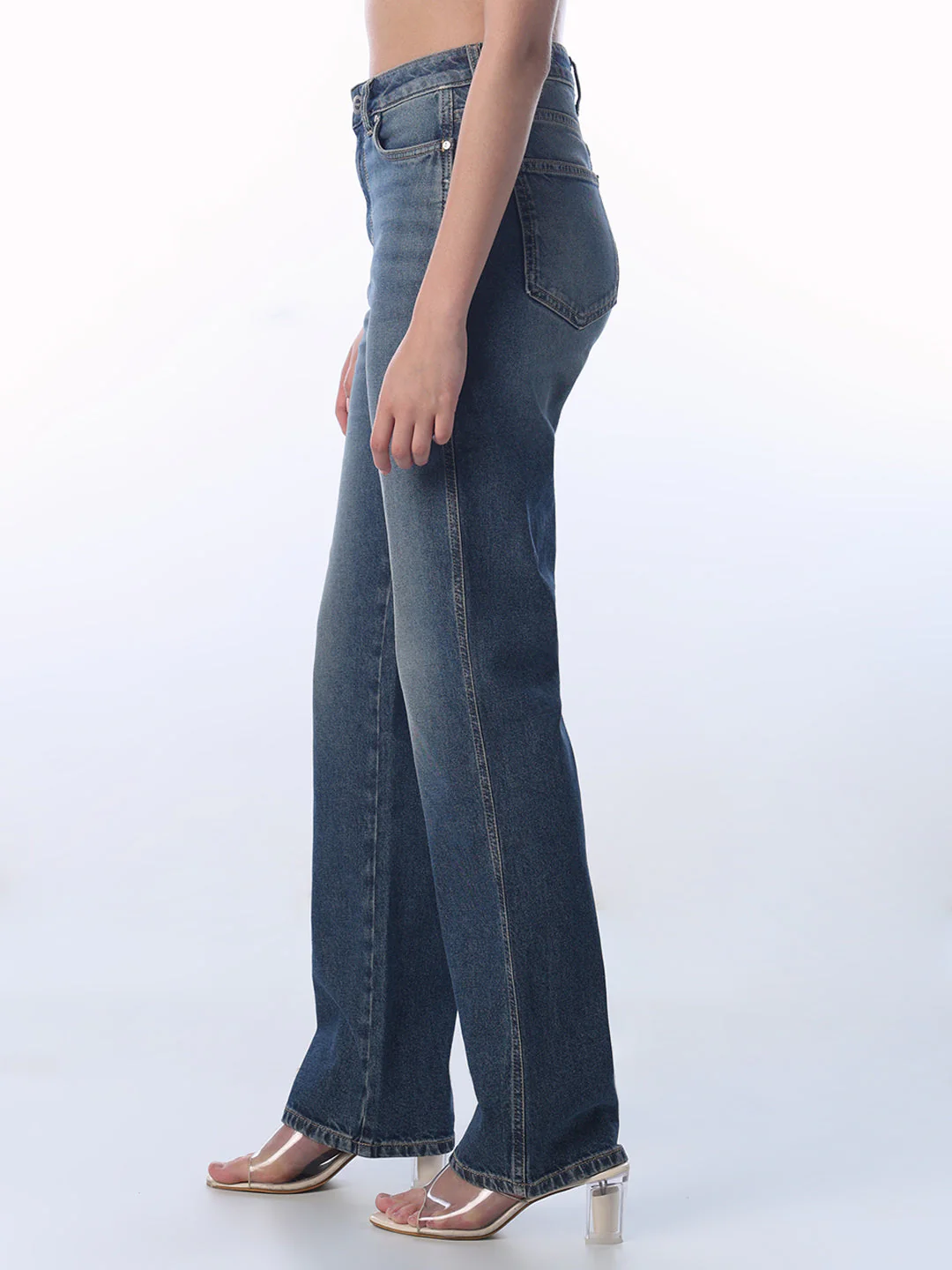 Mid Wash Straight Fit Jeans - Image 4