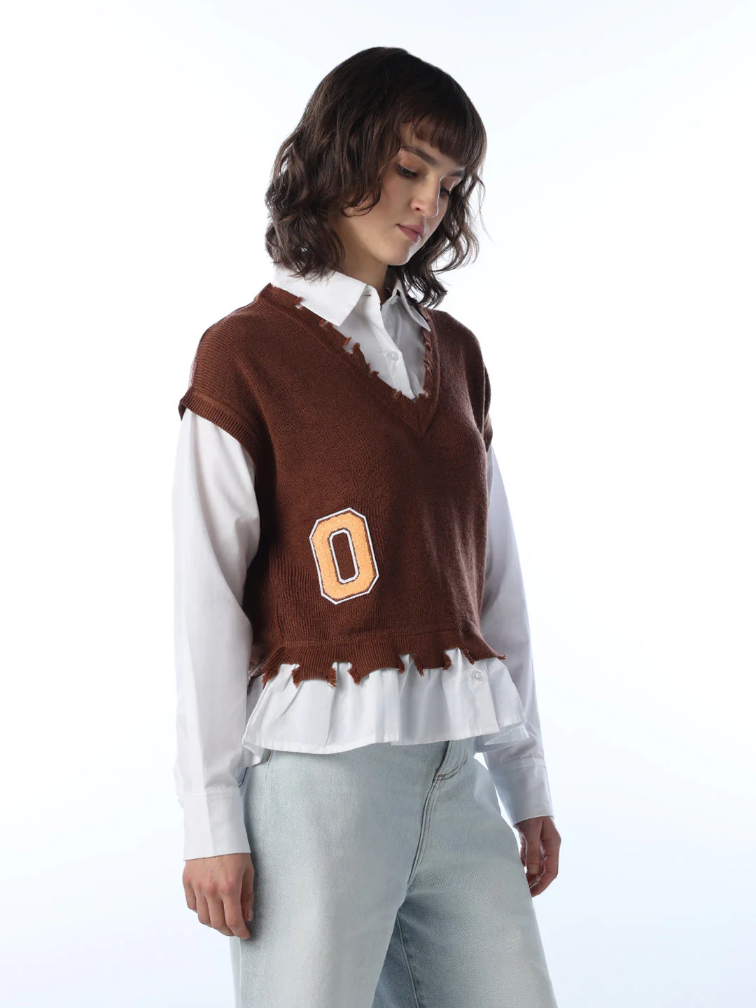 Varsity Patch Layered Shirt - Image 6