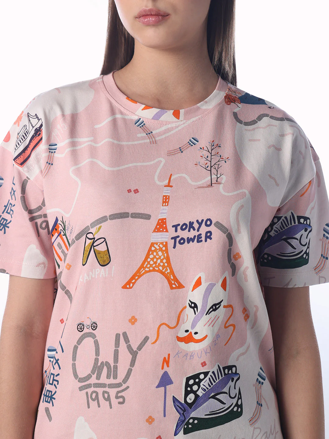 Graffiti Print Oversized T-Shirt - Image 2