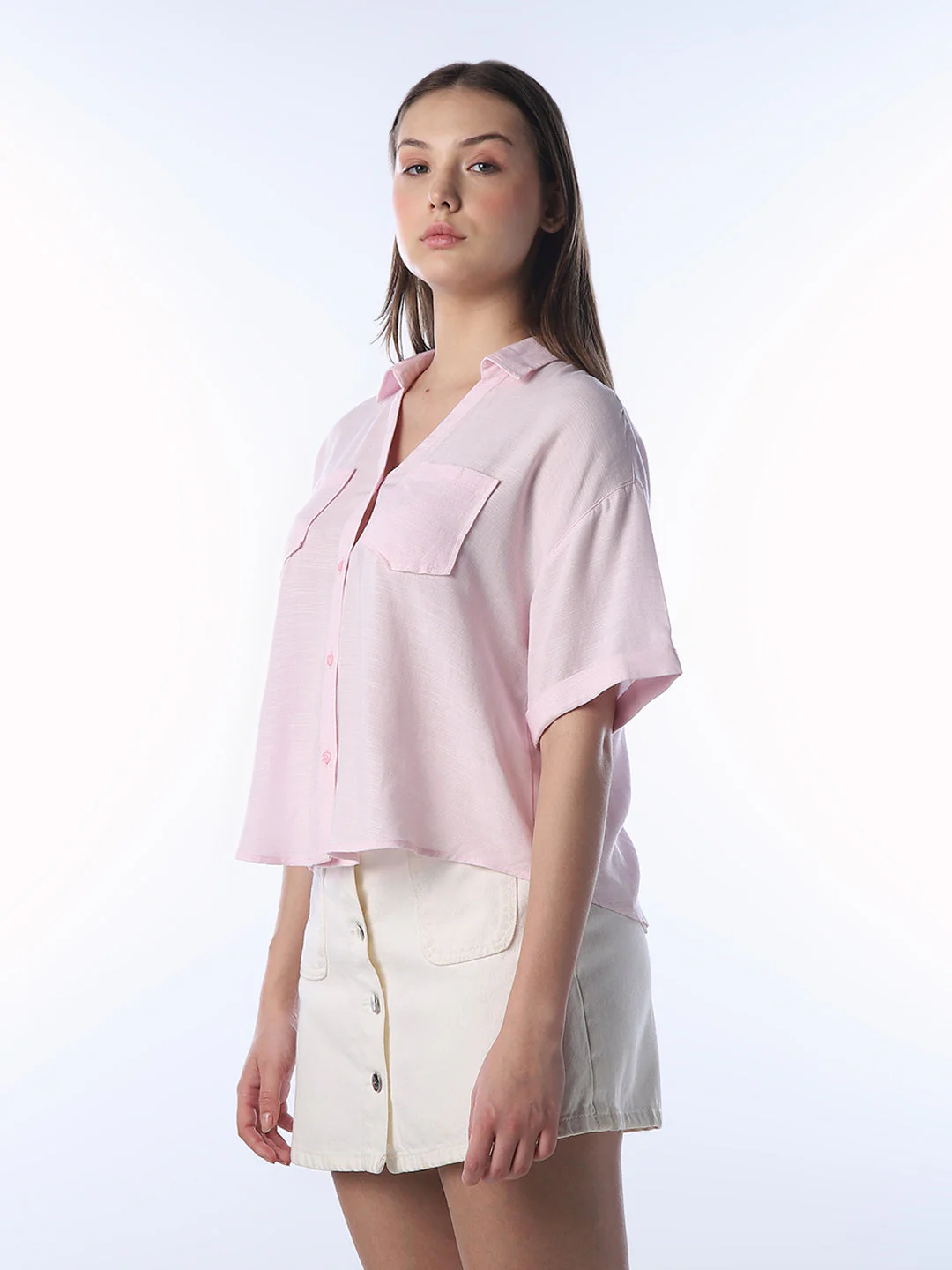 Linen Blend Oversized Shirt - Image 5